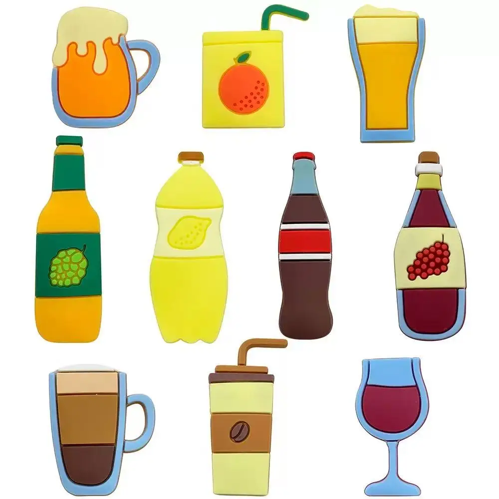 10-50pcs Beverage Bottle Shoe Charms For Sandals,Shoe Decoration Accessories Shoe Pins Great Gift For Men Women
