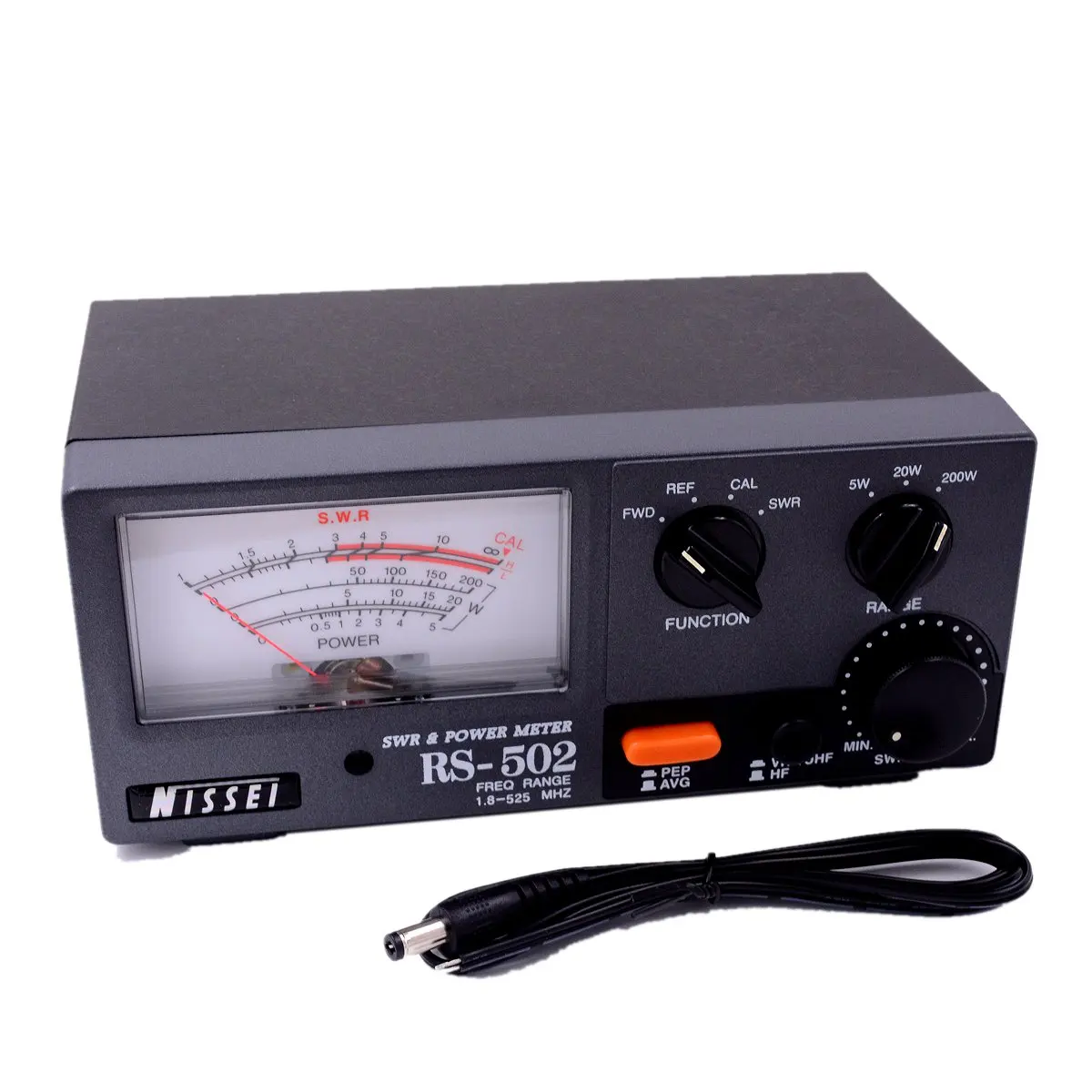 NISSEI RS-502 SWR & Watt Meter 1.8-525MHz HF VHF UHF 5/20/200W Power & Standing Wave Ratio Tester for Ham Radio Antenna System