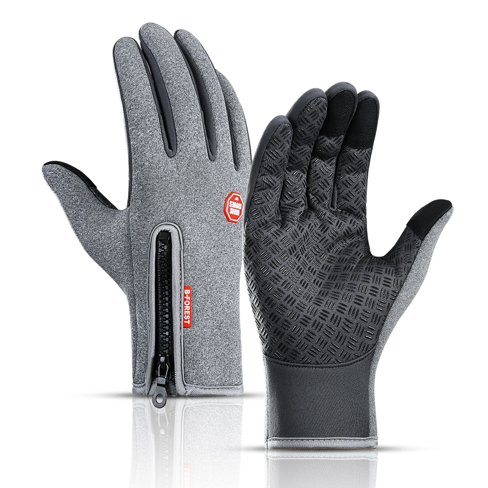 Guantes de Ciclismo de Invierno a prueba de viento para pantalla táctil, guantes cálidos para bicicleta, clima frío, correr, deportes, senderismo,