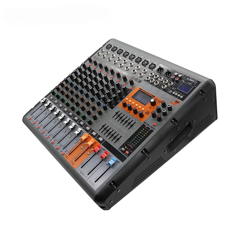 PRO-860D professional digital dual 99 dsp effects usb interface sound console mixing 650W 8 channel power audio mixer