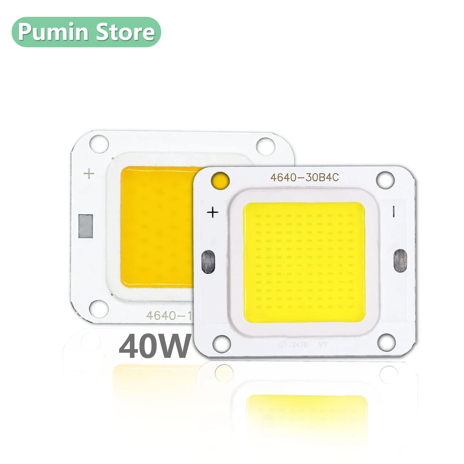 LED luminoso COB SMD Square Integrated 4640 Chip Square Integrated DC12-14V 40W Cold Warm White 30B4C 2500mA Spotlight Accessory