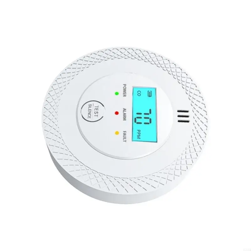 LXAA Battery power Carbon Monoxide Detectors with LCD Digital Display CO Alarm Detectors with Replaceable Battery for Home