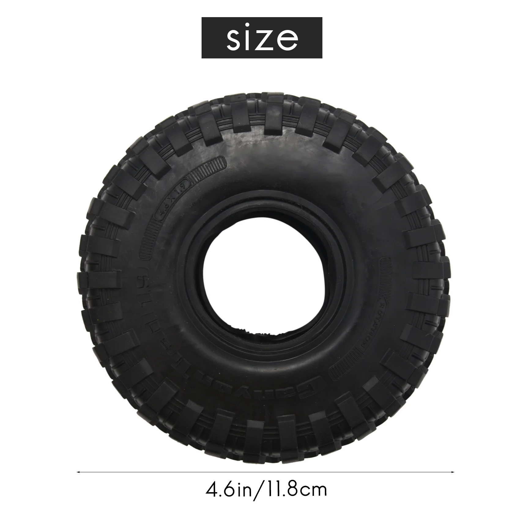 

Lo-ok 4PCS 118MM 1.9 Rubber Tires Tyres Wheel for 1/10 RC Crawler Car Axial SCX10 90046 AXI03007 TRX4 D90 CC01