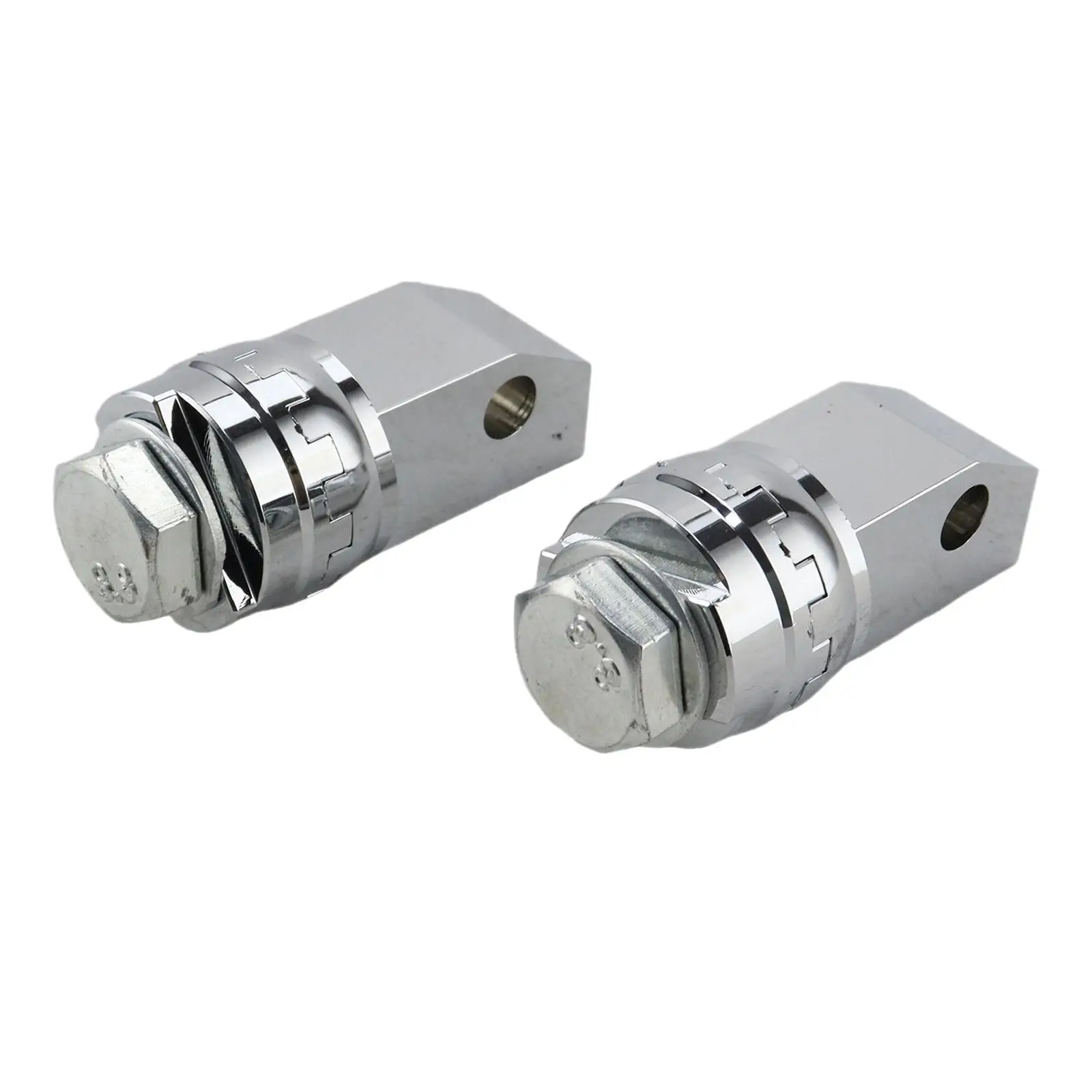 2x Chrome Footboard Floorboard Connection Adapters Replacement for