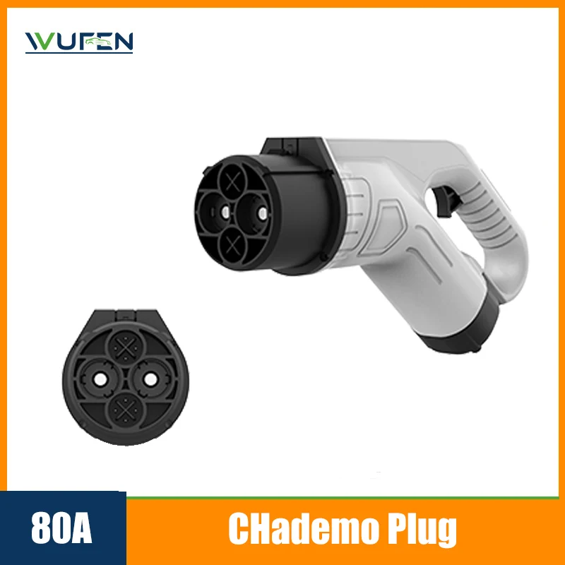 

WUFEN Chademo Plug Connector Быстрое зарядное устройство 80A 500V DC EV CHademo Gun Вилка быстрого зарядного устройства для зарядной станции EV Стандарт Японии