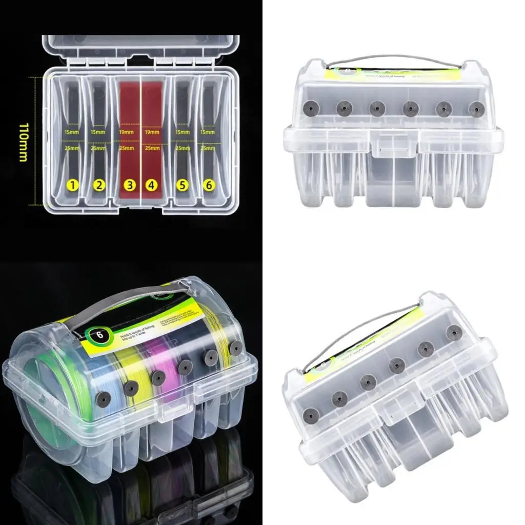 

Y1UC Fishing Line Spool Box, Plastic Fishing Line Storage Organizers Box for Spools of Fishing Line, Fishing Line Organizers