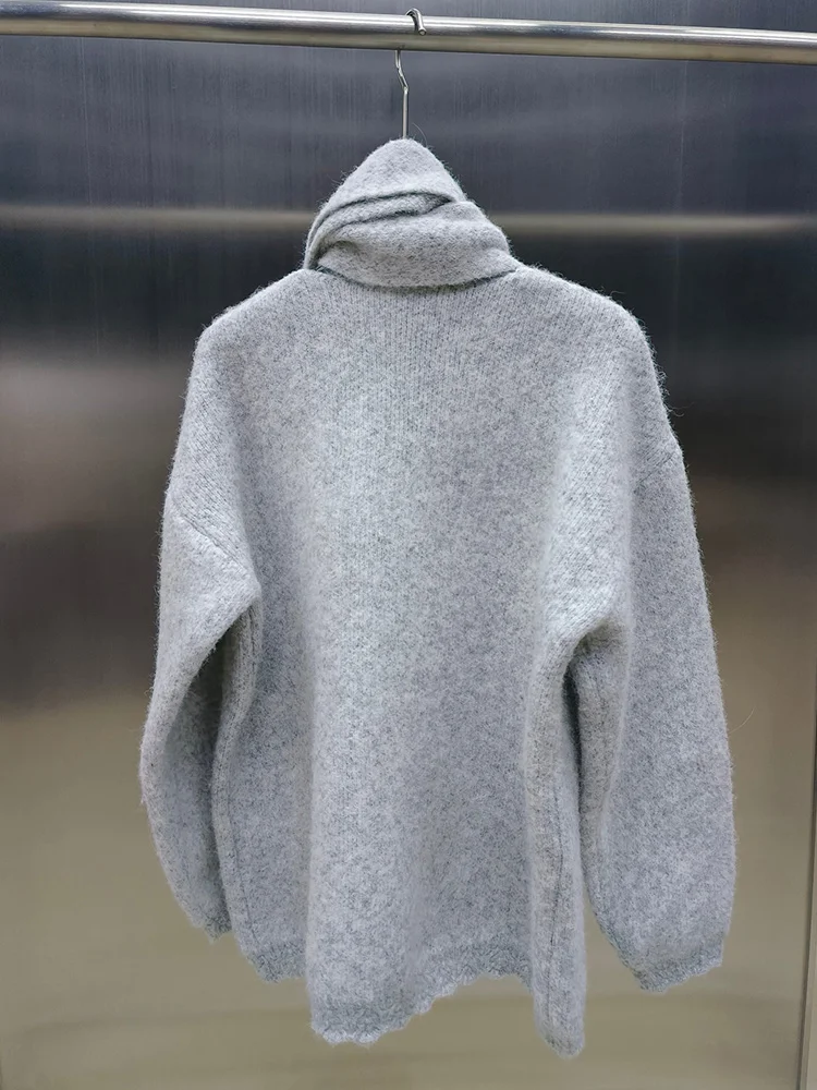 เสื้อคลุมคาร์ดิแกนไหมพรมดีไซน์ขนสุนัขจิ้งจอกแท้สำหรับผู้หญิง ฤดูใบไม้ผลิ ฤดูใบไม้ร่วง ปี 2025 พร้อมผ้าพันคอ แขนยาว เสื้อสเวตเตอร์หรูหราสำหรับผู้หญิง