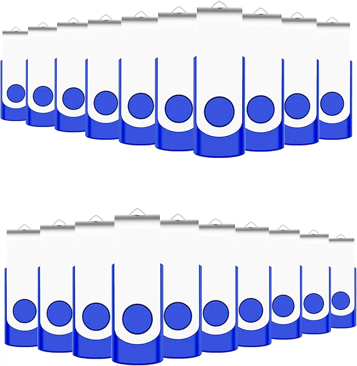 

Набор флеш-накопителей 1 ГБ, 50 шт., металлические USB 2.0 флешки с поворотным механизмом, синие, для хранения и передачи данных