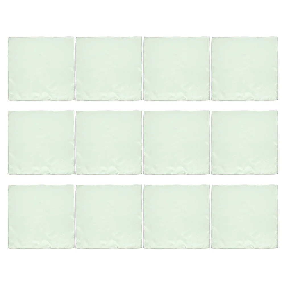 

12Pcs Satin Cloth Napkins Square Wedding Party Dinner Table Napkins Soft Fabric Reusable Washable Cloth Fabric Table Napkin