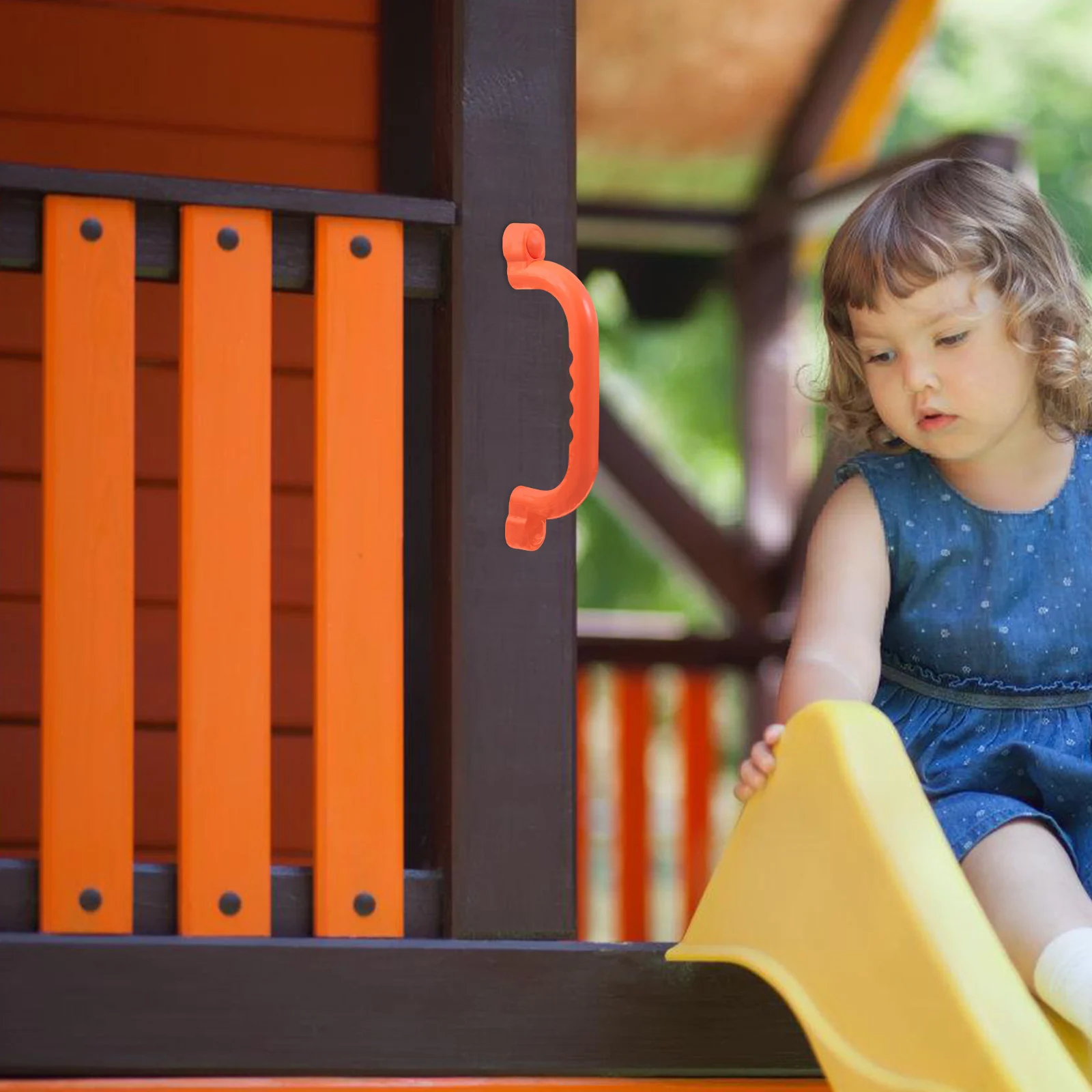 

2Pcs Non-Slip Safety Handles Plastic Kids Playground Hand Grips Climbing Frame Playset Outdoor Bars Playground Handles