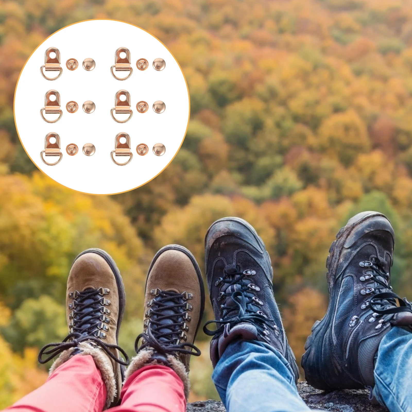 

30Sets Durable Climbing Buckle Accessories Reusable Detachable Shoes Buttons Handbag Button Stainless Steel DIY