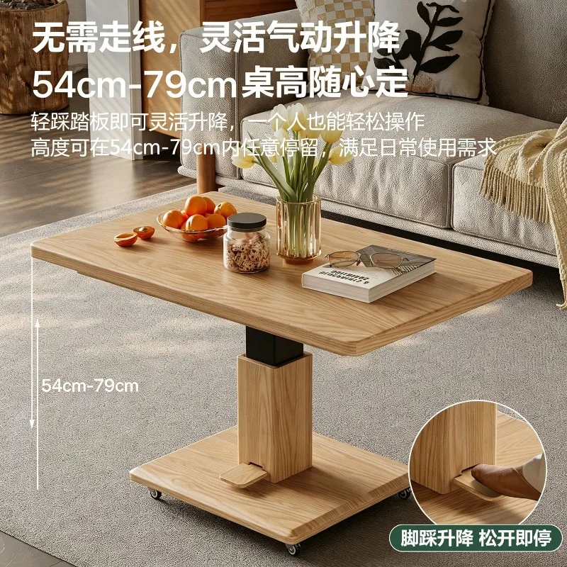 Solid wood side table household explosion trolley simple coffee table