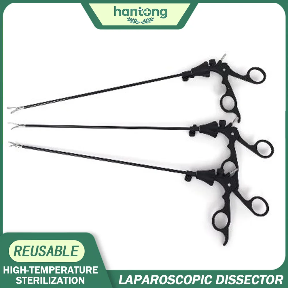 3 Pieces Set Laparoscopic Instruments Reusable Laparoscopy Maryland Dissector Curved Scissors Fenestrated Grasper 5mm instrument