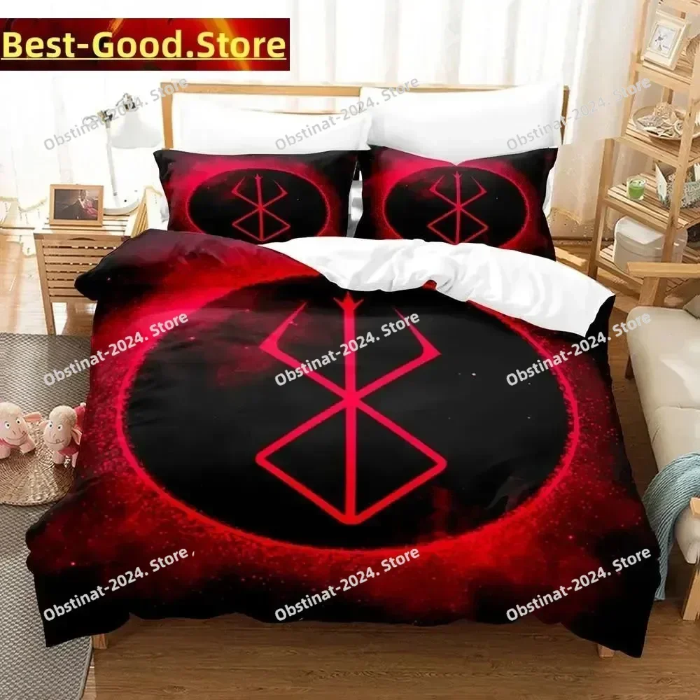 3D Print Fashion Anime Berserk Bedding Set Boys Girls Twin Queen King Size Duvet Cover Pillowcase Bed boys Adult Bedroom