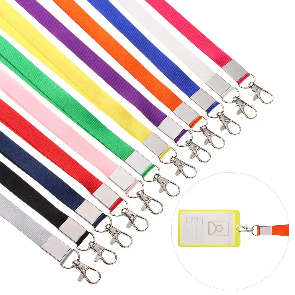 1Pcs Colorful Thicken Name Tag Fashion Neck Strap Lanyards ID Card Holder Badge Holder Lanyard Hanging Rope