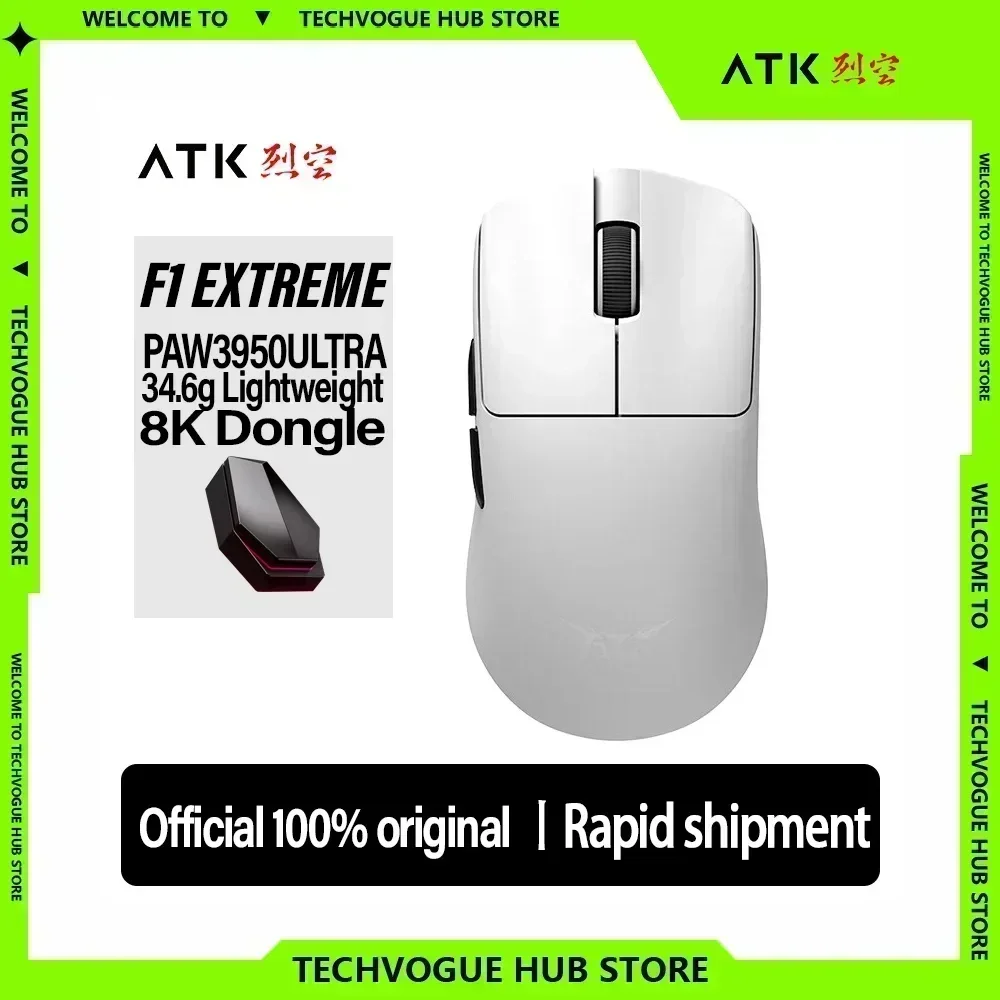 Nuovo ATK Blazing Sky F1 Extreme Gaming Mouse Wireless 8K PAW3950 FPS Wireless Mouse Gamer leggero basso ritardo Pc Gamer regali