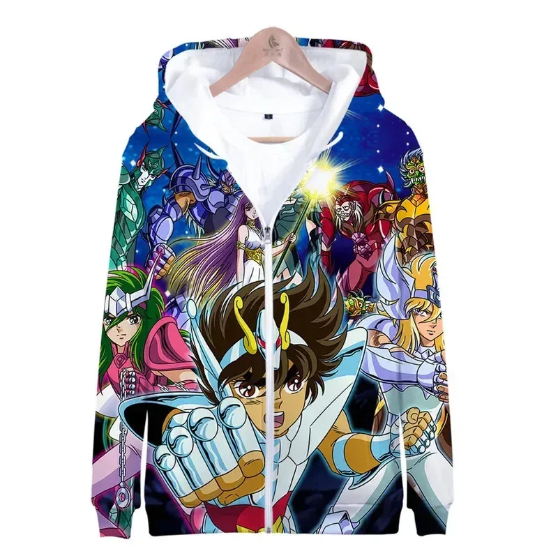 NewAnime Saint Seiya sudaderas con capucha Caballeros del Zodíaco cosplay Sudadera con capucha hombres mujeres harajuku streetwear popular Jacket2025c;5