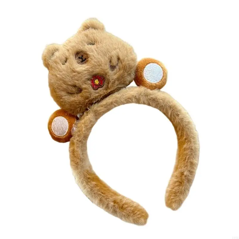 195E Cartoon Capibara Fascia Costume Cosplay Hairhoop Festa Compleanno Puntelli Peluche Hairband Viso Lavaggio Hairband