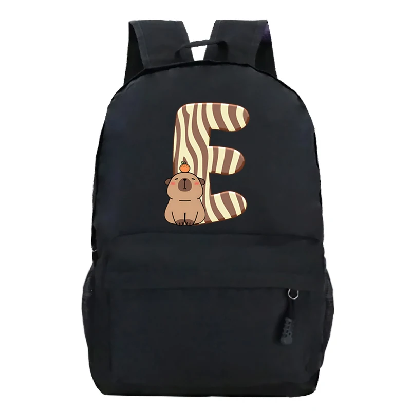 Capybara Alphabet Kawaii Backpack for School Kawaii Anime Cosplay Bag Travel Bag School Student Girl Gift
