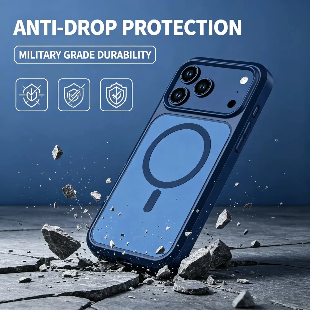Ott-Box Military Grade Heavy Duty Magnetic Charger Case for IPhone 18 Pro Max 17 16 15 14 13 12 Armor Rugged Full Protect Cover
