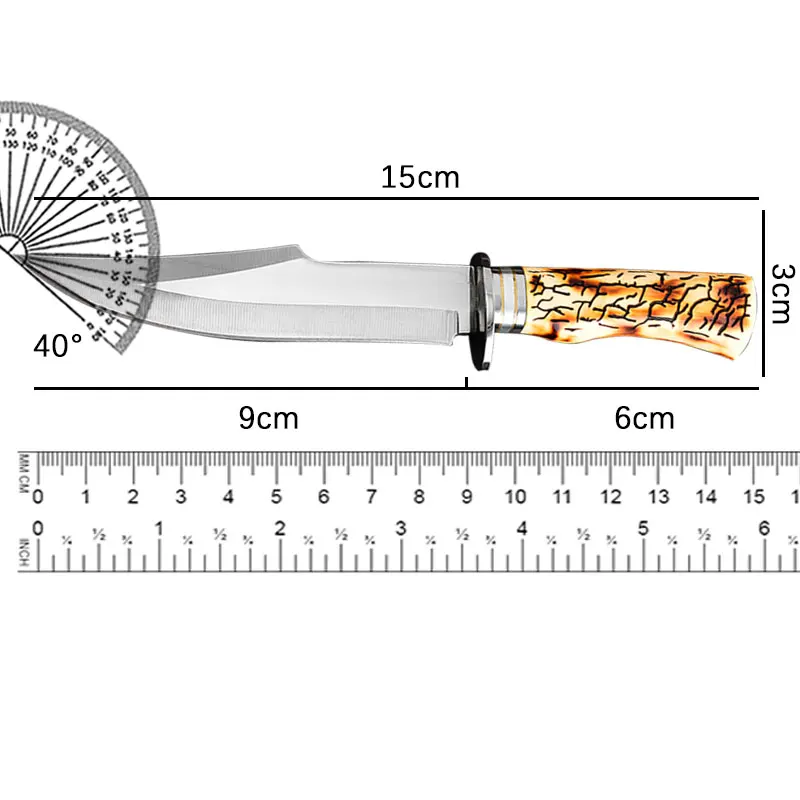 Straight knife fruit knife multi-function knife tactical knife camping knife home high hardness sharp knife