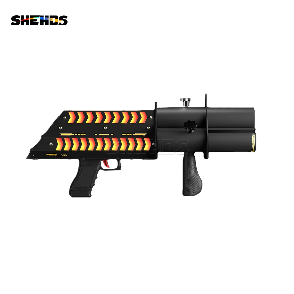 SHEHDS Single Hole/Triple-Loader Salute Gun Batterij Elektrische Confetti RGB Oplaadbare Milieu DJ Disco Bruiloft Podium