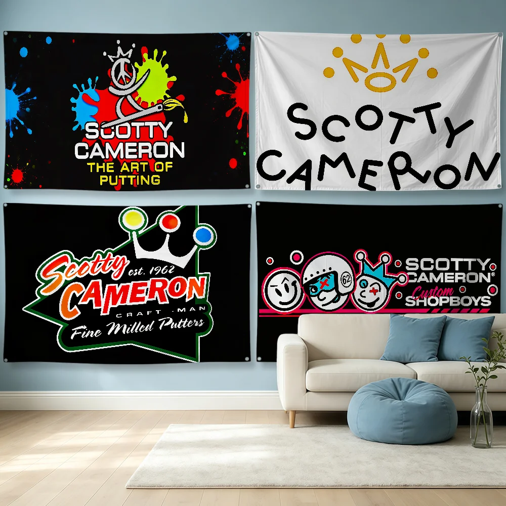S-Scotty C-Cameron Flag Polyester Banner Flags For Camping Party Club Outdoor Interior Wall Paper Decoration Banner Gift