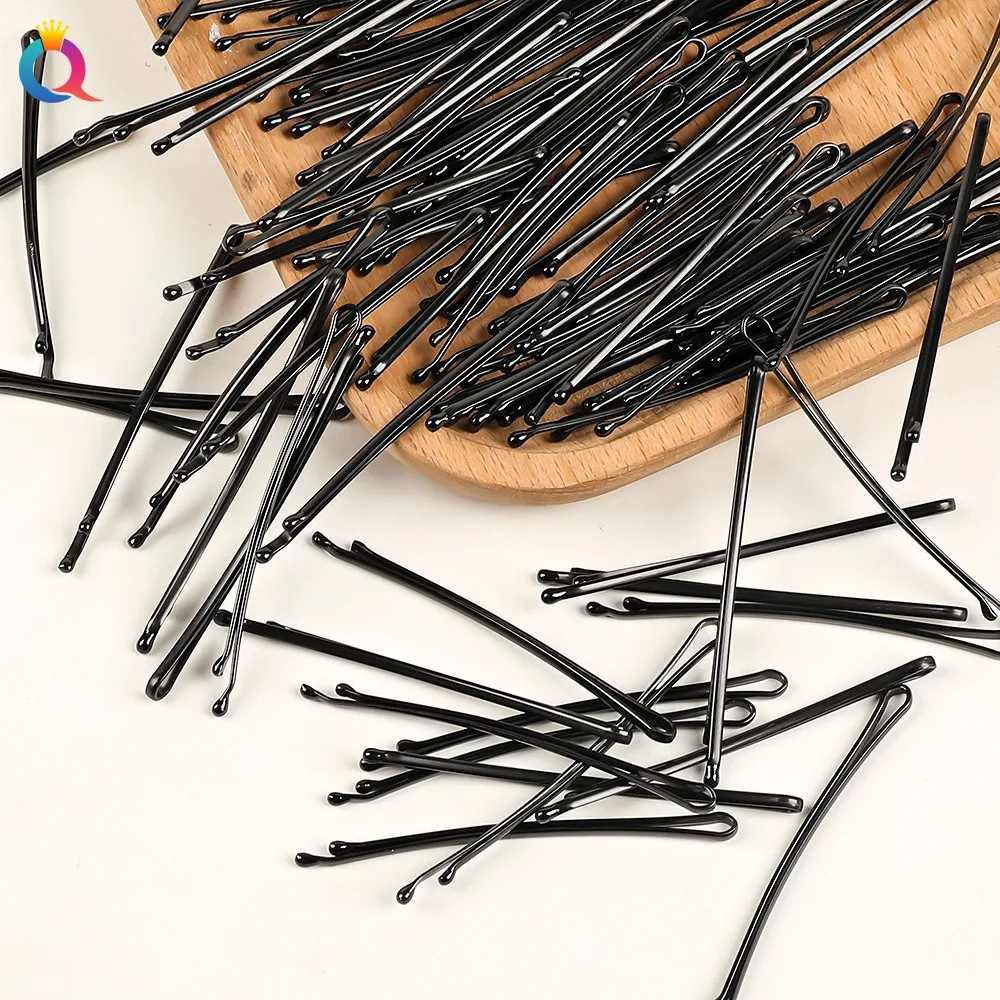 12/50/100Pcs Black Simple Hair Clips Invisible Wave Curly Side Hairgrip One-Word Hairpin Bangs Clip Hair Accessories Wholesale