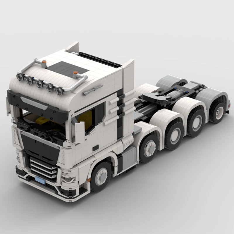 3388 قطعة MOC MANes TGX 10x4 شاحنة جرار الأبيض الثقيلة مركبة قسط لتقوم بها بنفسك نموذج اللبنات عيد ميلاد اللعب هدية