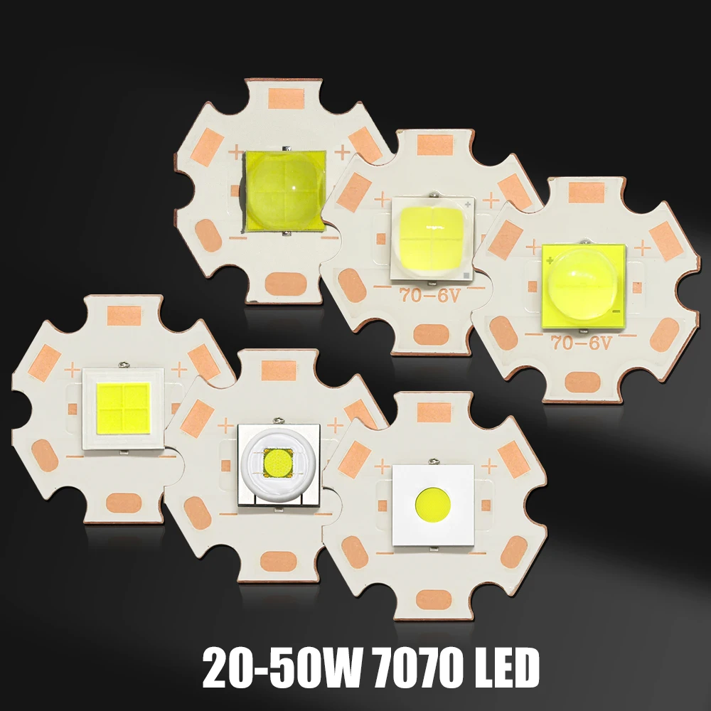 

DC3V/6V/12V LED 20W40W50W XHP70 XHP70.3 7070 Третье поколения HI HD Холодный Теплый Нейтральный Белый С DTP Медь MCPCB DIY Фонарик