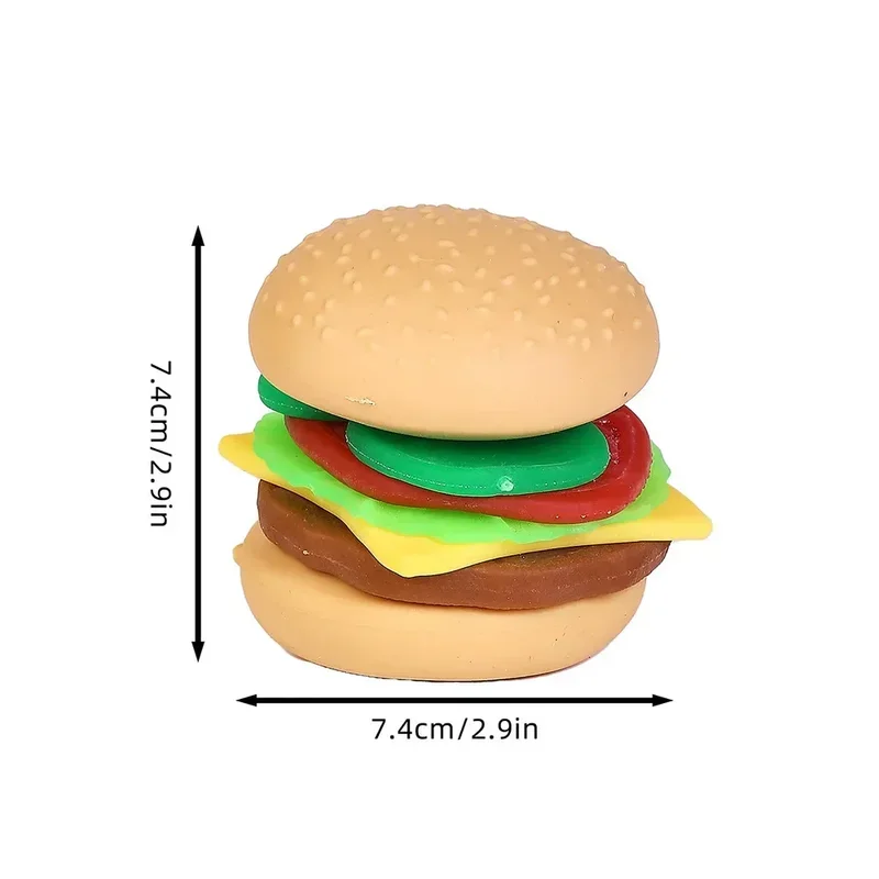 クリエイティブシミュレーションバーガー DIY ストレスリリーフおもちゃ面白い食品コンボセットフワフワピンチスクイーズおもちゃ DIY 手作りハンバーガー