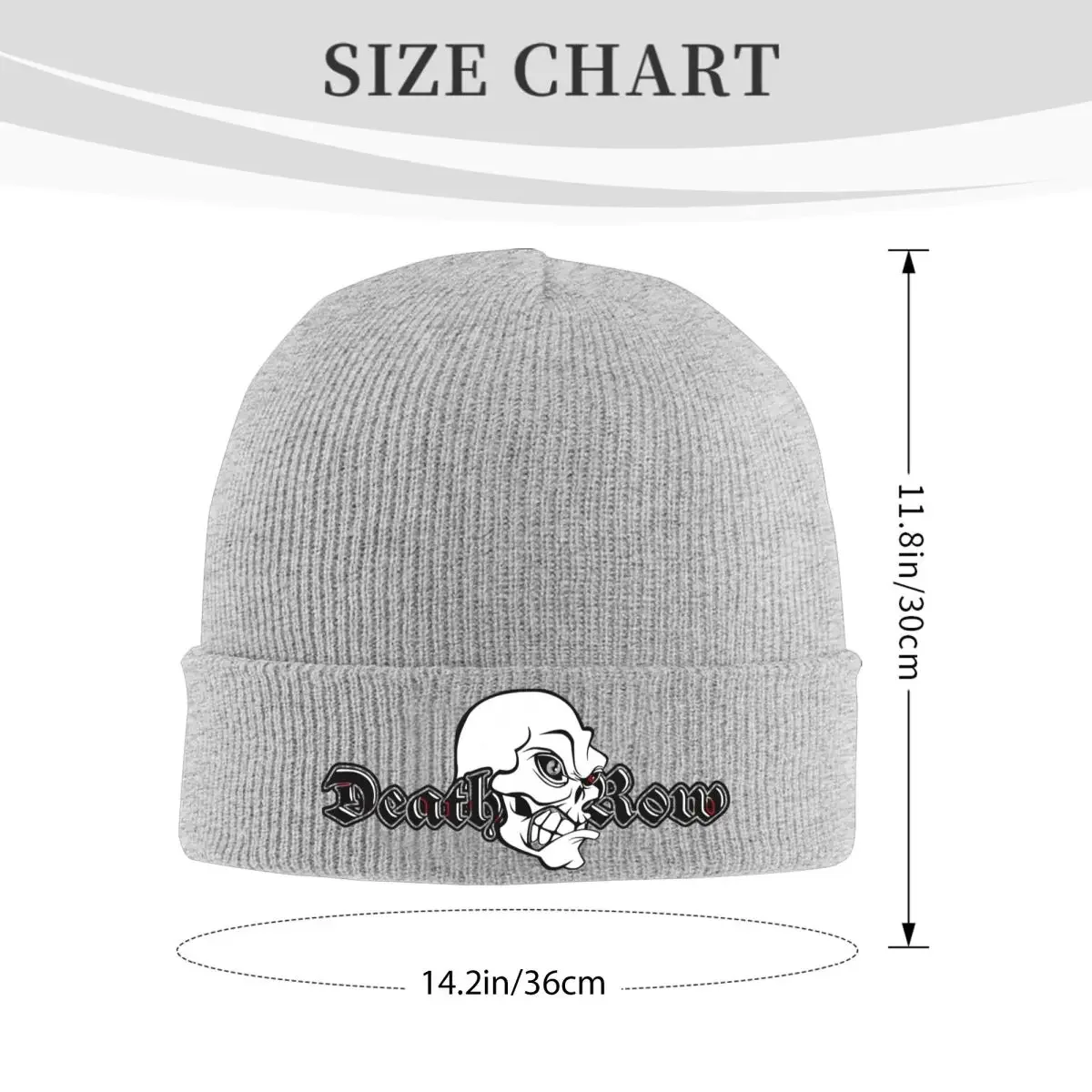 Death Row Records Skull Knitted Hat Beanies Autumn Winter Hat Warm Fashion Cap Men Women