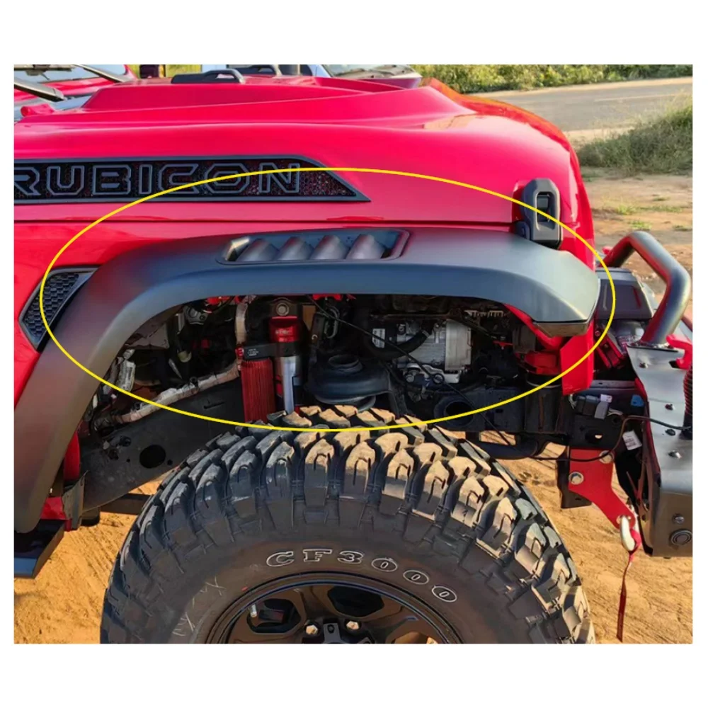 Для Jeep Wrangler JK 2007-2017 JL 2018+ Gladiator JT 2020+ черный алюминиевый сплав спереди и сзади 4 шт. расклешенное крыло JL1286