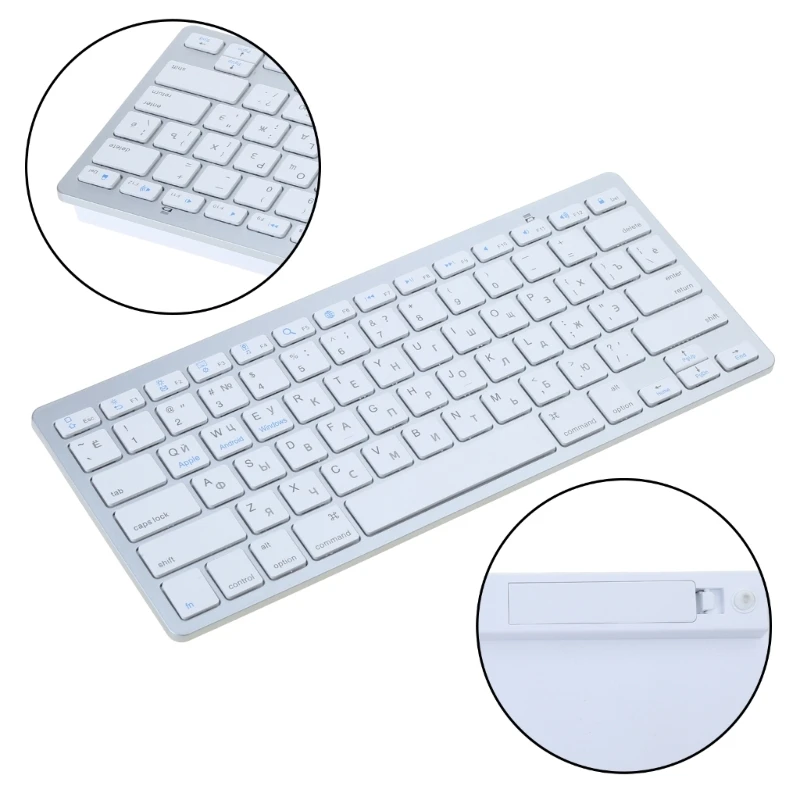 Wireless Keyboard Thin Russian Gaming Keypad Protable Mini Keyboards Bluetooth-Compatible3.0 for Laptop PC Drop shipping