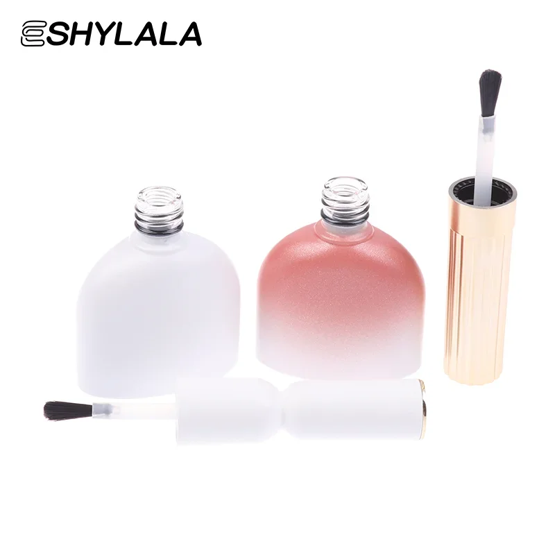 Mini bouteille en verre pour vernis à ongles de 15ml, avec brosses, récipient d'emballage vide pour Gel à ongles, Pot cosmétique rechargeable, distribution d'huile de manucure