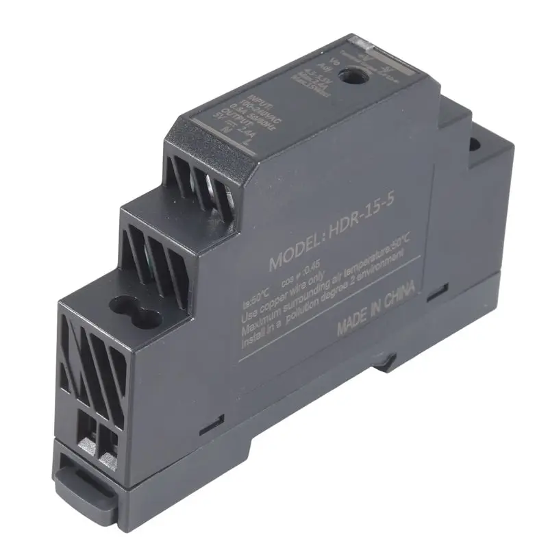 

A76I-100-240V AC 50/60Hz To 5V DC 3A 15W Input DIN Rail Transformer For Home Industrial Automation Power Supply