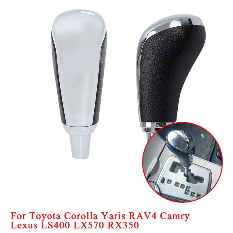 Chrome Automatic Car Gear Shift Knob Lever Shifter Pen Head for Toyota Corolla Yaris RAV4 Camry Lexus LS400 LX570 RX350