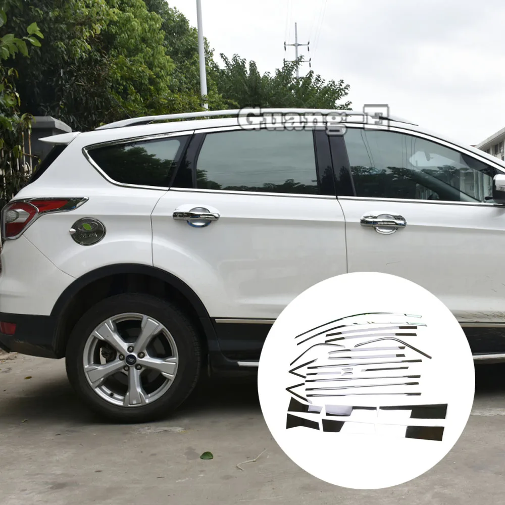 

Body Stainless Steel Glass Window Garnish Pillar Middle Column Trim For Ford Kuga Escape 2013 2014 2015 2016 2017 2018 2019 2020