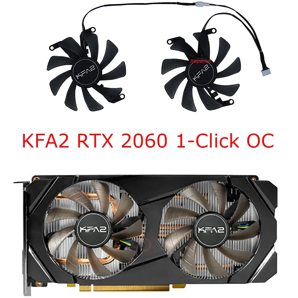 2Pcs/Set,FY09015M12LPA,TH9215S2H-PAA001,Video Cards Fan,For KFA2 GTX 1660 SUPER 1-click OC,For KFA2 RTX 2060 1-Click OC