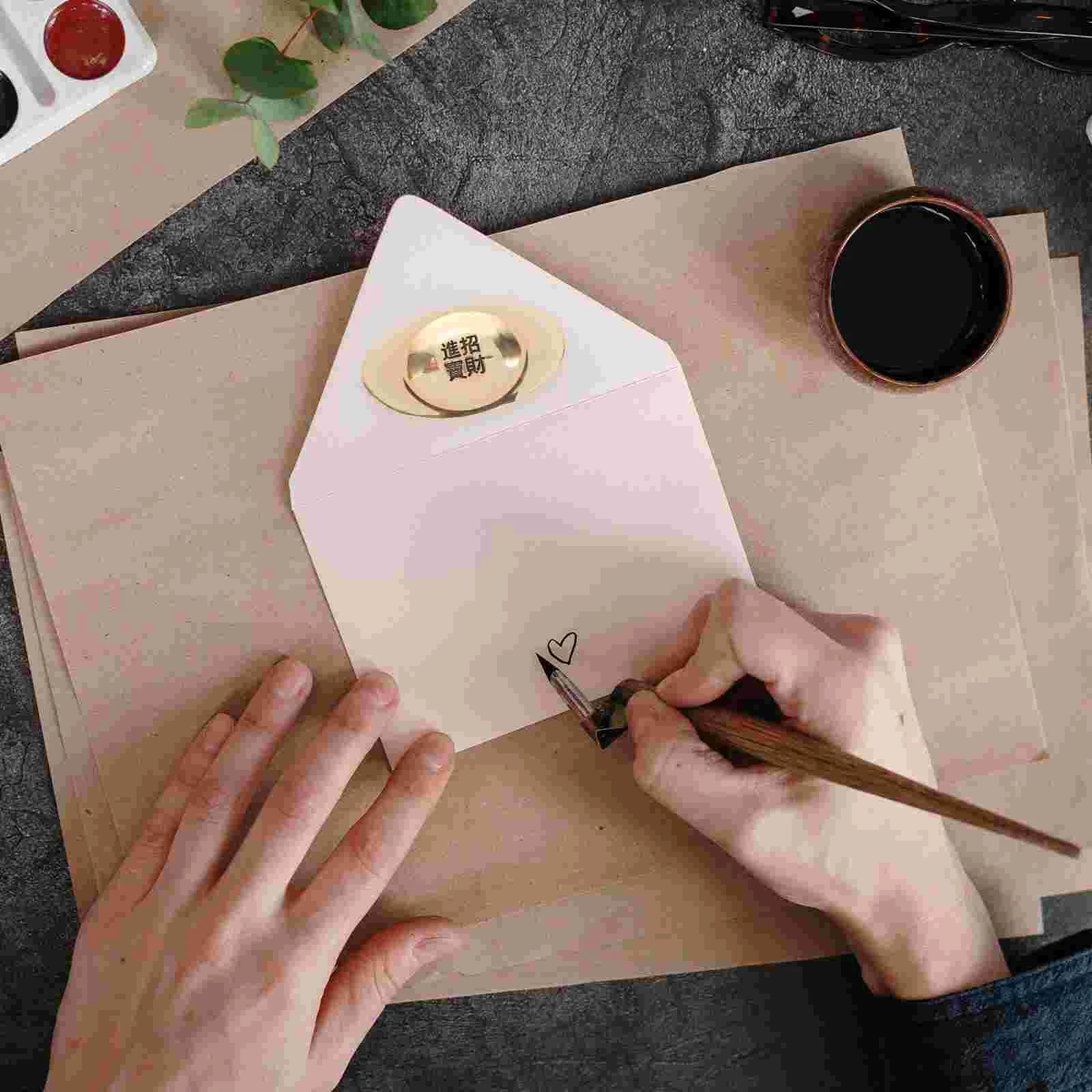 Pen Rest Pot Brush Holder Writing Support Chinese Gold Ingot Shape Shelf Brass Rack Office