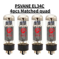 PSVANE EL34C HIFI Audio Tubes  Vacuum Tube Replaces EL34 EL34B 5881 6L6G 6CA7 6P3P KT77 Factory Precision Matched and Tested