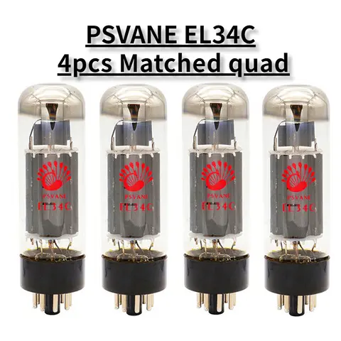 PSVANE EL34C HIFI 오디오 튜브 진공관은 EL34 EL34B 5881 6L6G 6CA7 6P3P KT77 공장 정밀 일치 및 테스트를 대체합니다.