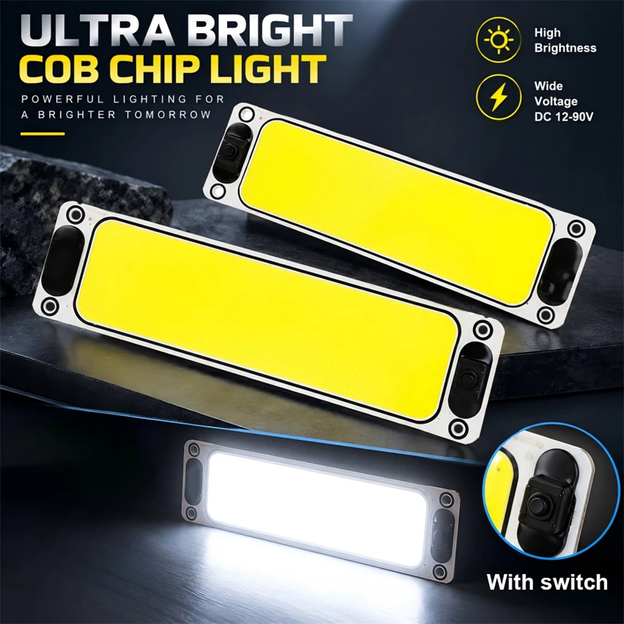 High Brightness 1-2PCS LED Light Source 54/108 LEDswith Switch Car Internal Reading Night Light 12-90V Cab Roof Light Lighting