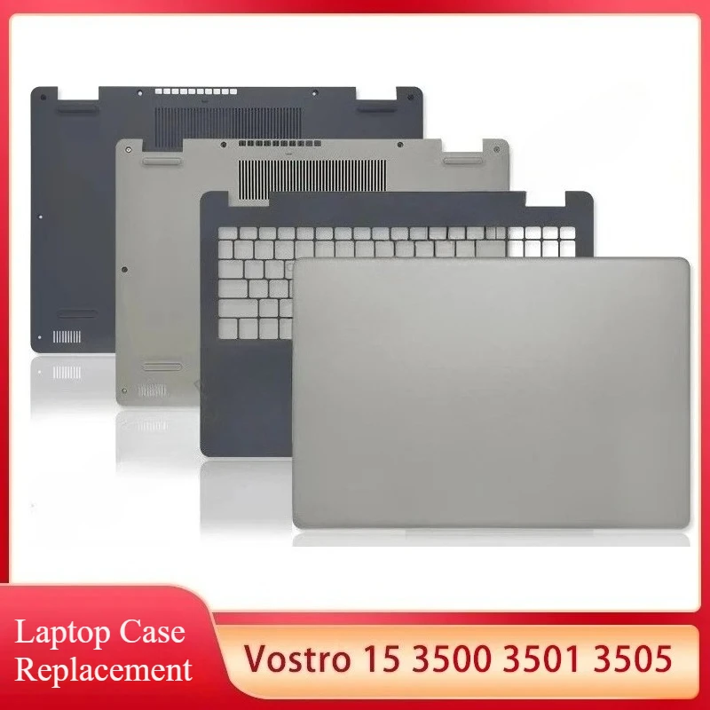 

New For Vostro 15 3500 3501 3505 Laptop LCD Back Cover Lid Front Bezel Palmrest Bottom Case Hinges 09F6PT Silver Black Back Case