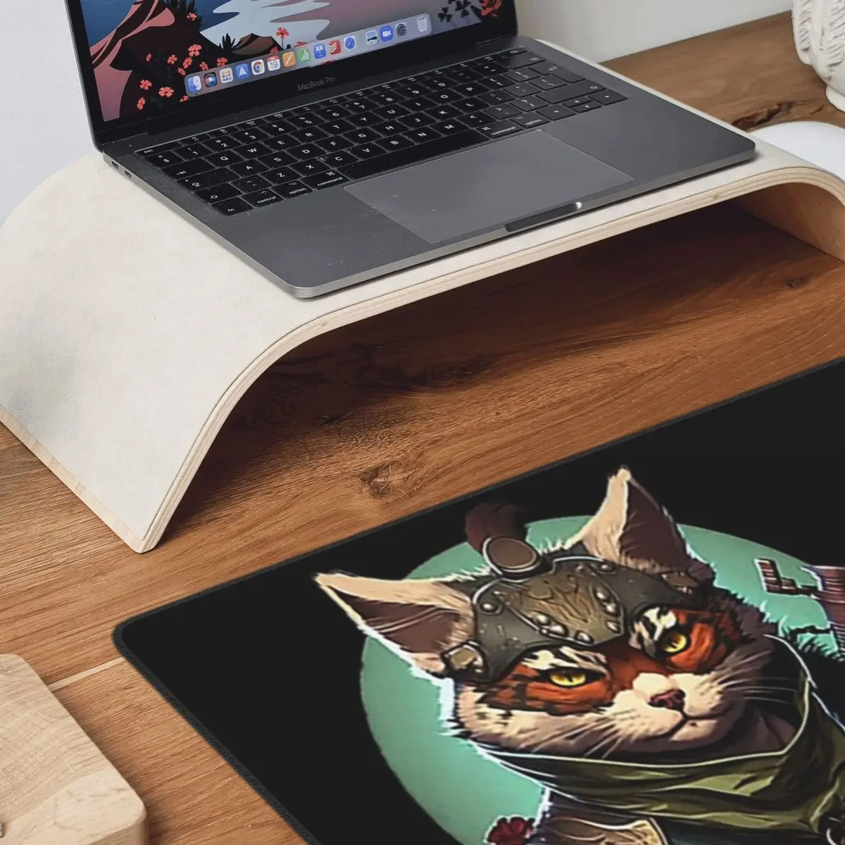 Cats Anime Samurai Sword 1 Large Mouse Pad Computer Keyboard Mouse Mat Gamer PC Laptop Desk Mat Office Accessories Table Mats