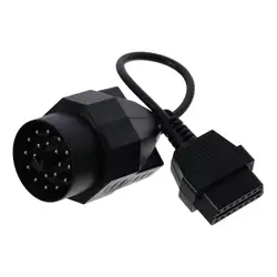 20PIN OBD1 to 16PIN OBD2 Black Diagnostic Tool Adapter Connector Cable, Connector Adapter Cable for BMW E31 ,for E32 ,for E34