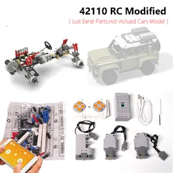 MOC Custom Technical App Control RC Motor Set Modification Building Blocks Kit for Land 42110 Defenders Rover SUV DIY Bricks Toy