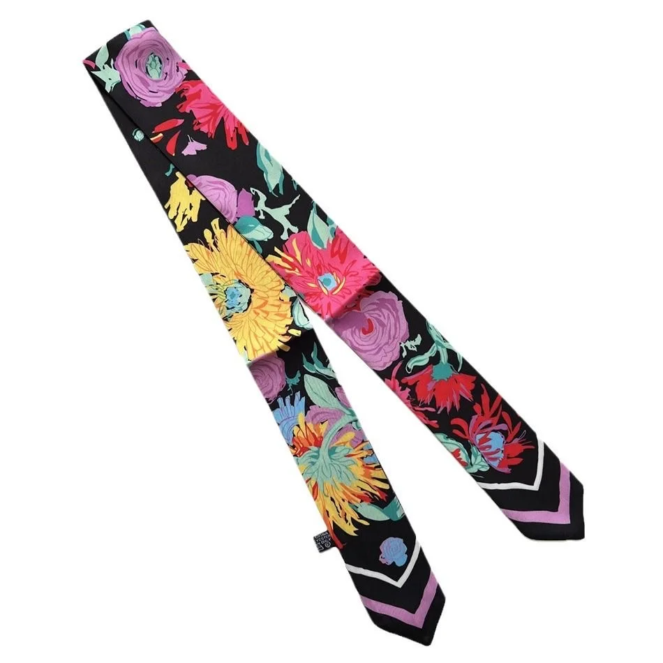 الكورية الجديدة أربعة مواسم ديزي وشاح للنساء هدية الحاضر حك الشريط حقيبة Handle التفاف عقال ربطة العنق بالجملة #5