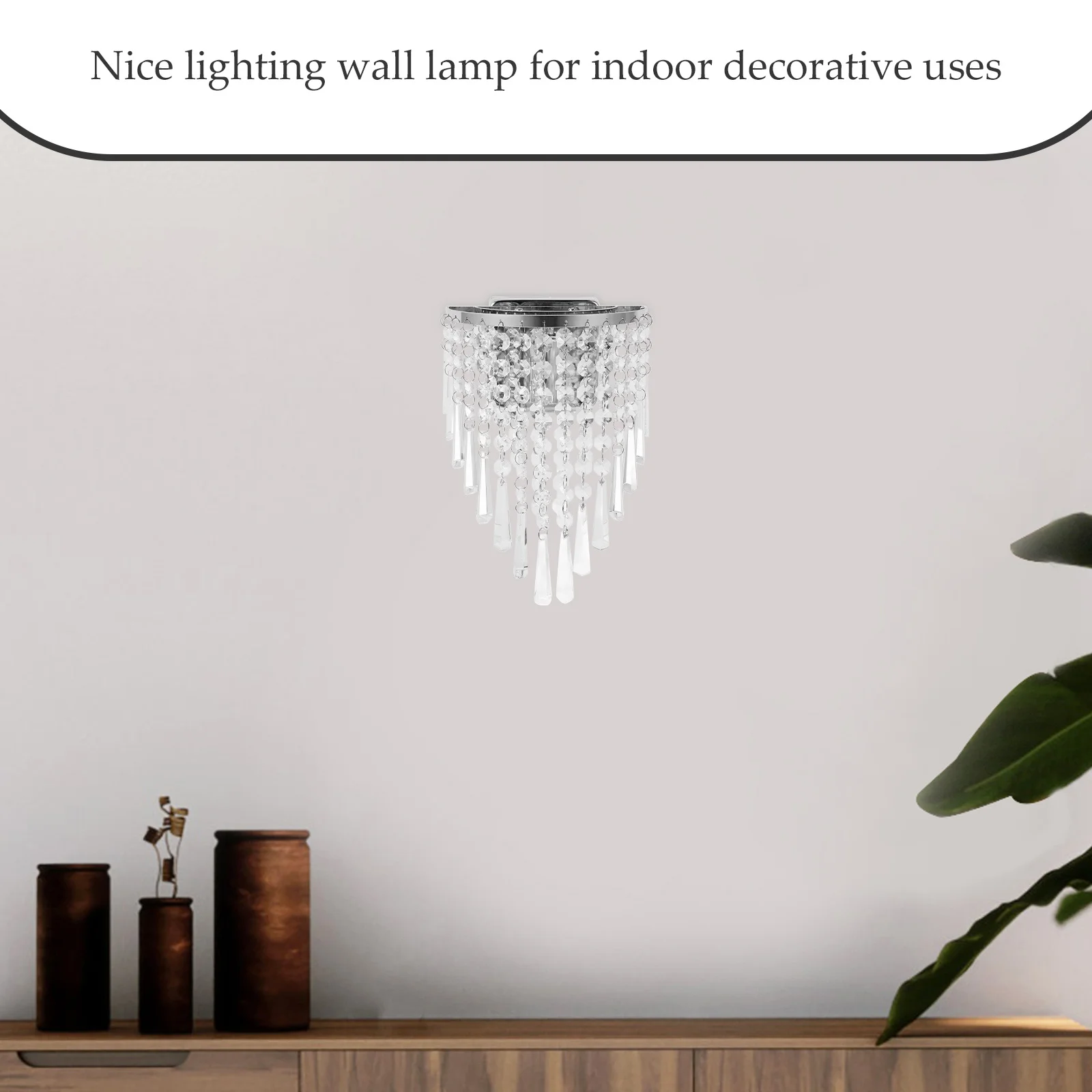 

Semi Circular Crystal Water Drop Wall Light Elegant LED Decorative Wall Lamp for Bedroom Living Room Dining Room Home Decoration
