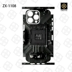 For iPhone 14 13 Pro Max 12 Mini 15 16 17 Colorful Film Wrap Stickers Cases Back Cover Decal Skin Film Protector Sticker